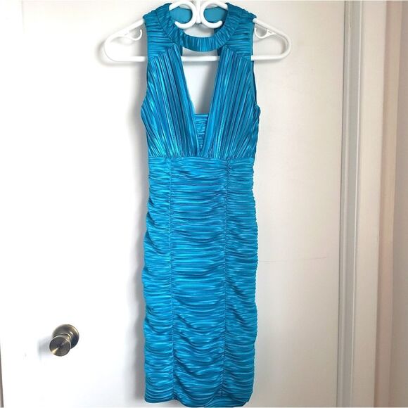 Sleeveless Formal Dress-blue - Picture 1 of 5